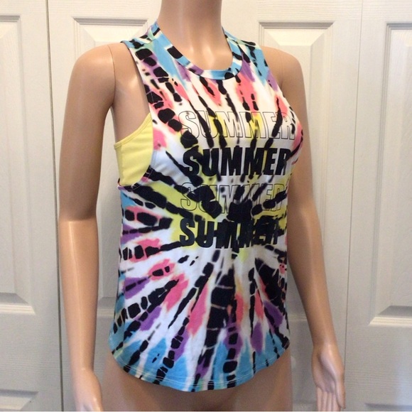 No Boundaries Juniors 2pc Tie Dye Muscle Tank & Bralette Top Size XS (1) - Picture 1 of 10